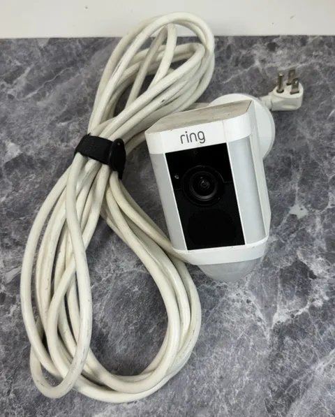 Ring Spotlight Cam Wired Outdoor Security Wi-Fi Camera White Model 8SH1P7-WEN0
