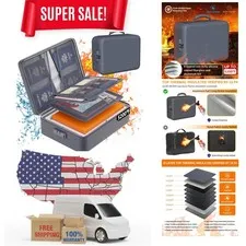 Upgraded 5200°F Fireproof and Waterproof Document Organizer - Portable Storage