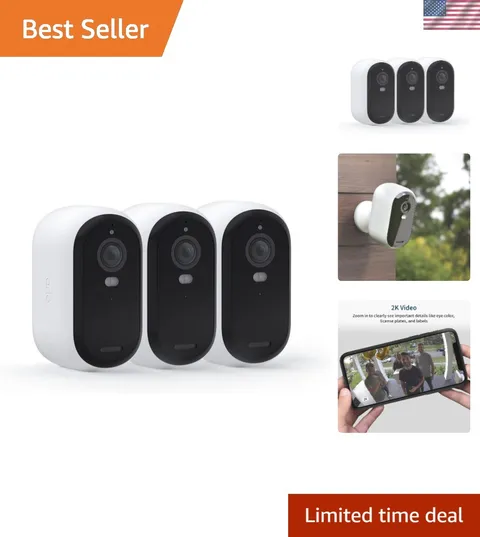Essential Security Wireless 2K Camera with Spotlight, Indoor/Outdoor, 2nd Gen...