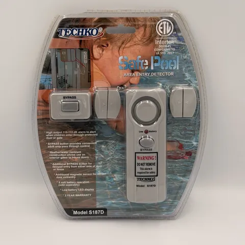 Techko Safe Pool Area Entry Detector S187D Pool Gate Door Alarm New