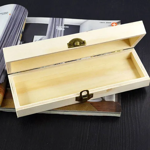Wooden Box For Outdoor Travel For Storing Jewelry Hair Clip Natural Color
