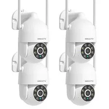 ARCCTV Wireless Pan/Tilt Security Cameras Outdoor Color Night Vision 2 Way Audio