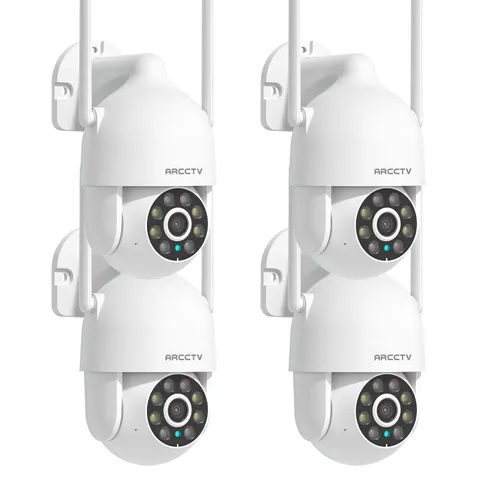 ARCCTV Wireless Pan/Tilt Security Cameras Outdoor Color Night Vision 2 Way Audio