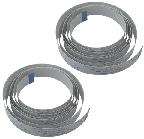 2 Pack Long Flex Ribbon Cable For Raspberry Pi Camera White 2m 6.56ft Cord