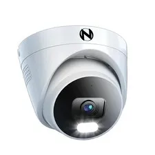 Wired IP 4MP Deterrence Dome with 2-Way Audio - White