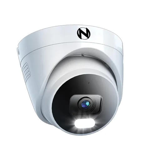 Wired IP 4MP Deterrence Dome with 2-Way Audio - White