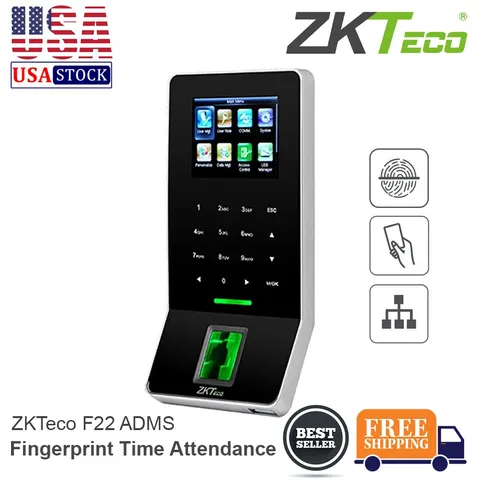 ZKTeco F22 ADMS Wifi TCP/IP Fingerprint Access Control Time Attendance System
