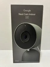 Google Nest Cam Indoor 2K Wired Security Camera 3rd Generation, Hazel