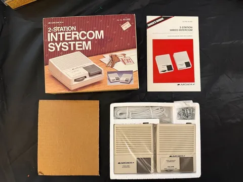  VINTAGE Archer 2-Station WIRED Intercom System Radio Shack 43-222 New  orig box