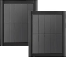 2 Pack 5W Solar Panel Charger for Ring Stick Up Cam & Spotlight Cam - Black