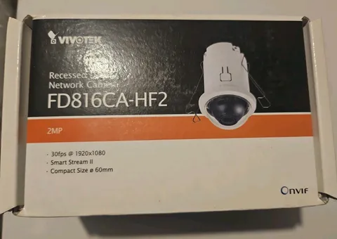 VIVOTEK FD816CA-HF2 2MP Recessed Dome PoE Network Camera 1080p New Discontinued