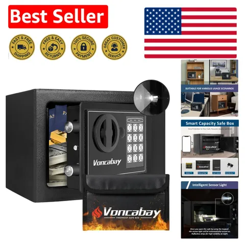 Stylish 0.23 Cu Ft Security Box with Intelligent Sensor Light & Combination Lock