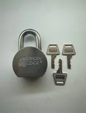 American Lock Company Series 700 Hardened Steel Padlock And 3 Six Pin  Keys