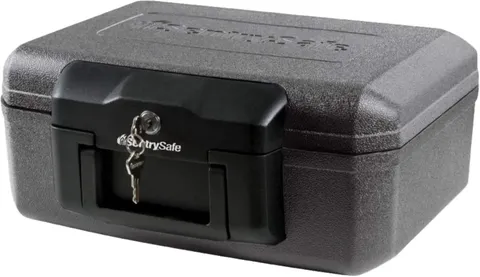 Fireproof Safe with Key Lock, Chest Lock Box for Home or Travel Secures Money