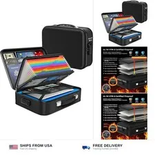 Fireproof Document Box - 8-Layer Hard Shell Fire Proof Safe for Home Document...