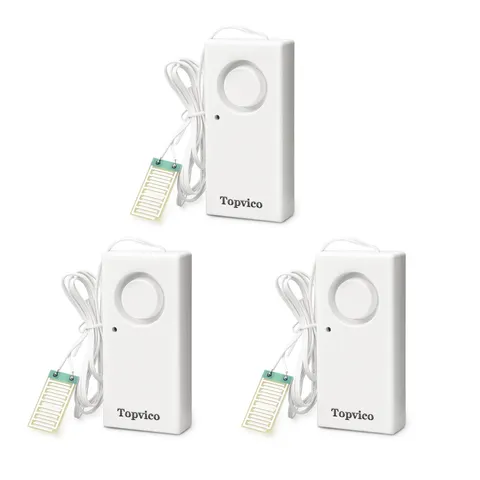Water Alarms for Basements, 120dB, 37.8 Inches Cable, 3 Packs