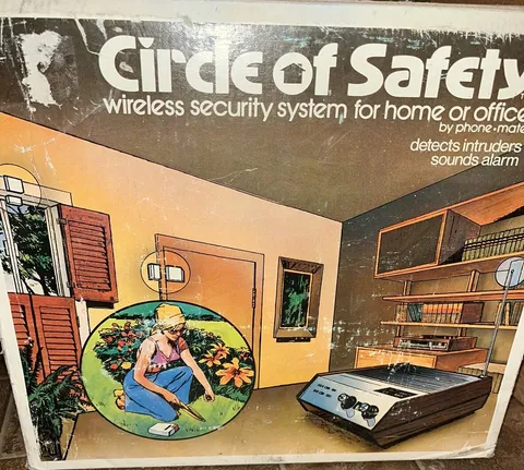 Vintage 1970’s Circle Of Safety By Phone Mate Wireless Security System For Home
