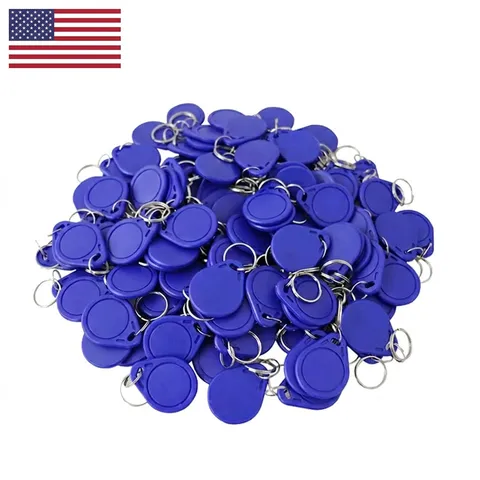 13.56MHz RFID S50 Compatible Read Only Key Fobs Access Control Tags 10-100PCS