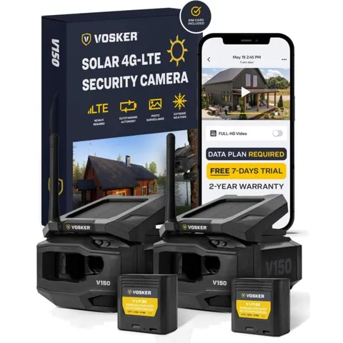 Ultimate Security: Twin Pack Solar-Powered LTE Cameras - Wireless & Easy Setup