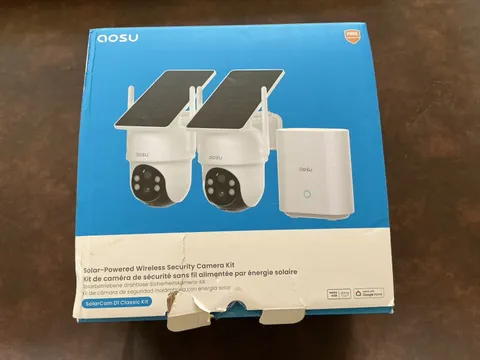 AOSU Security Cameras Outdoor Wireless, 2 Cam-Kit, Solar-Powered