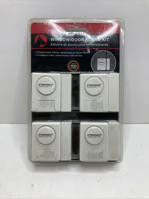 Doberman Security Window/Door 100 Db Alarm Kit Magnetic Trigger - 4pk New Sealed
