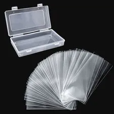 100 Pcs Currency Sleeves with Storage Box Money Dollar Bill Holder for Banknotes