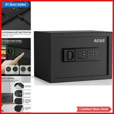 Electronic Safe Box 0.8 Cu Ft Steel Digital Keypad Lock Wall Floor Mountable