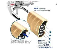 Combination Lock, 4 Digit Heavy Duty Padlock Metal Outdoor, Weatherproof Alloy L