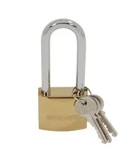 38mm Brass Padlock Long Shank Heavy Duty with 3 Keys for Luggage Suitcase