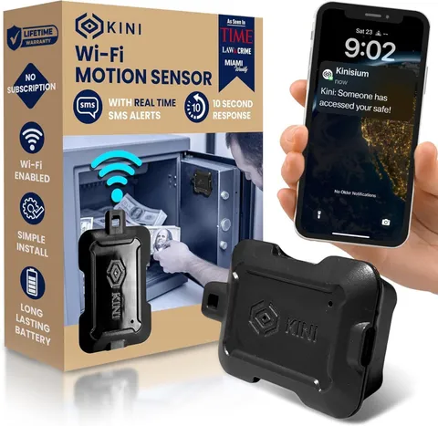 Kini Wi-Fi Motion Sensor Alarm & Tamper Alert- Instant App, SMS & Email Alert...