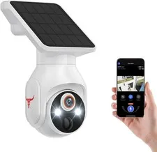 Camara De Seguridad Solar HD Wifi Inalambrica Con Vision Nocturna Para Exterior.
