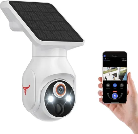 Camara De Seguridad Solar HD Wifi Inalambrica Con Vision Nocturna Para Exterior.