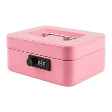 Medium Combination Lock Metal Money Box Safe Cash Box with Lock and Key