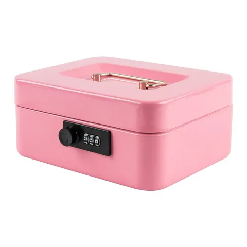 Medium Combination Lock Metal Money Box Safe Cash Box with Lock and Key
