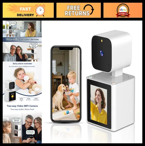 1080P Two-Way Video Pet Camera, Dome Security Cam for Dogs & Cats, Night Vision