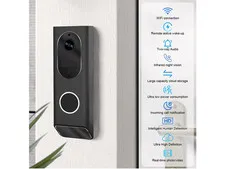 ECO4LIFE S7 SMART VIDEO DOORBELL CAMERA HD CAMERA SMART SECURITY - BLACK