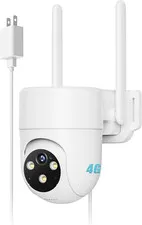 Wired Cellular Security Camera, No Wifi Needed, Indoor, White, 1 Pack