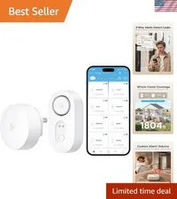 Advanced Smart Leak Detector: 1804 ft Connectivity & Multi-Alarm Notifications
