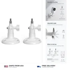 Holicfun Indoor/Outdoor Security Camera Wall Mount, White, 2-Pack | Universal...