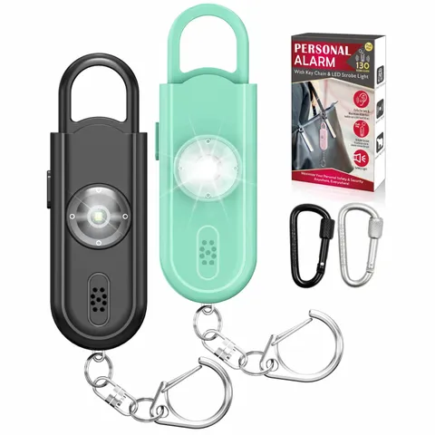 VIGOROAD 2pk 130dB Personal Safety Alarm Black/Green