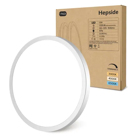 hepside 1PACK Flush Mount LED Ceiling Light Fixture 6.5Inch-1pack, White