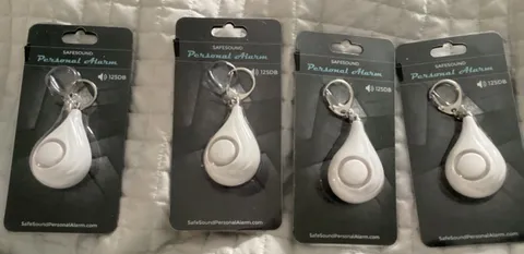 4 Personal Alarm Safesound Alarms For Women 125 Db Loud Siren Keychain Small NEW