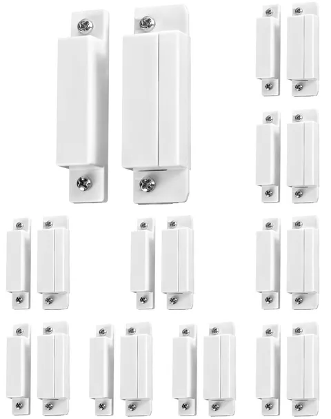 QWORK MC-31 Wired Surface-Mounted NC Magnetic Door Window Contact Sensor Alarm R
