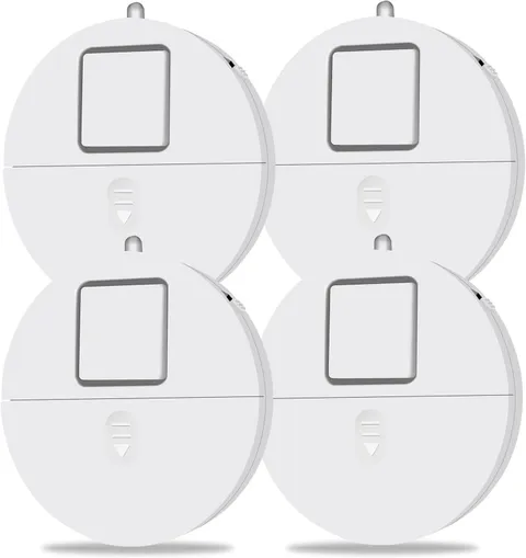 Window Alarm System 4 Pack Vibration Sensor Glass Break Detection 120dB Security