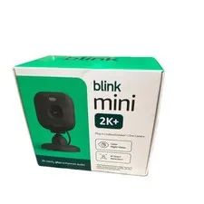 Blink Mini 2K+ 2560x1440 Plug-In Indoor/Outdoor Wi-Fi Color Night Vision Black