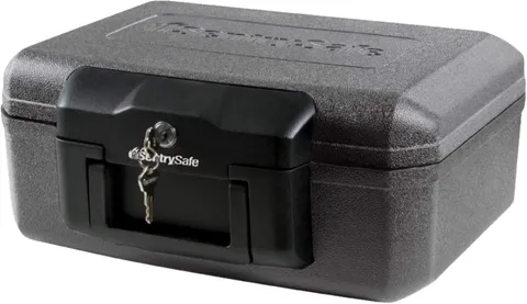 Sentrysafe Fireproof Safe with Key Lock, Chest Lock Box 6.1" X 14.3" X 11.2"