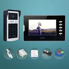 7" Wired Video Door Entry Phone Call System Electric Strike Lock Set Included