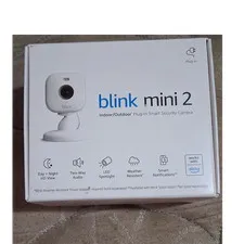 Blink Mini 2 Indoor/Outdoor Plug-In 1080p HD Wireless Security Camera, Alexa