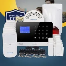 HOMSECUR Wireless WIFI 4G GSM RFID LCD Home House Alarm System