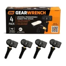 GEARWRENCH Universal Programmable Rubber TPMS Sensor | 4 Pack | GWTPMSR4PK